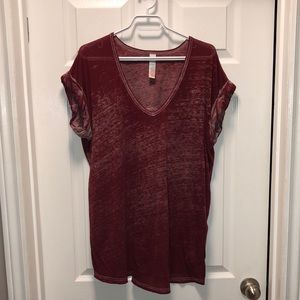 Free People oversized burn out tee